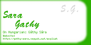 sara gathy business card